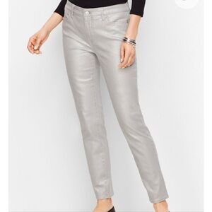 Talbots Silver Slim Ankle Jeans, 14W Petite